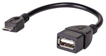 Adapteris Akyga AK-AD-09 USB 2.0 A male, Micro USB 2.0 B male, 0.15 m, melna krās.