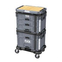 Įrankių dėžė su ratukais FLEX Stack Pack, 56 cm x 37 cm x 98 cm, pilka sp.
