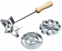 Набор для приготовления печенья Kitchen Craft Rosette Cookies, 35 см, коричневый цв./серебристый цв., 4 шт.