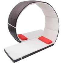 Lauko gultas VLX Looping Chaise 41964, ruda sp., 200 cm x 130 cm x 140 cm