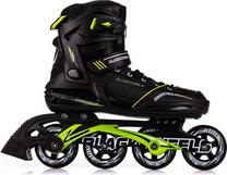 Роликовые коньки Blackwheels Slalom, черный цв./зеленый цв., 46