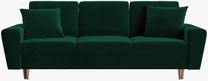 Sofa-lova Micadoni Moghan MIC_3SF_2_F2_MOGHAN6, tamsiai žalia sp., 235 x 100 cm x 88 cm