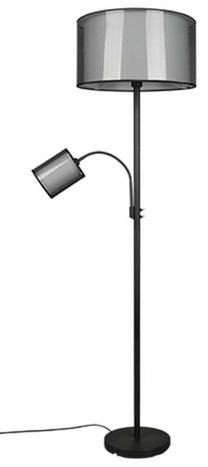 Põrandalamp Trio Burton, 60 W, E27 / E14, valge v./must v.