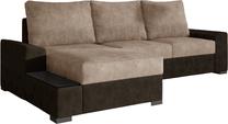 Kampinė sofa Negro Dora 28, Dora 21, ruda sp./smėlio sp., kairinė, 160 x 245 cm x 90 cm