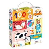 Образовательный набор Bananapanda Little Library 100 First Words, EN, многоцветный