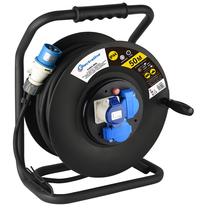 Удлинитель Electraline, 3 x 1,5 mm², 50 м, IP44, 3 розетки, черный цв.
