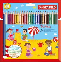 Spalvoti pieštukai Stabilo Trio Thick, 24 vnt.