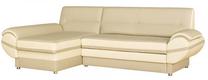 Kampinė sofa Bodzio Livonia, smėlio sp./smėlio ruda sp., 248 x 155 cm x 89 cm