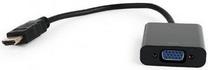 Адаптер Omega HDMI to VGA HDMI 19 pin female, VGA 15 pin female, черный цв.