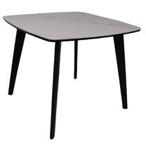 Stalas MN 8030, balta sp./juoda sp., 90 cm x 90 cm x 74 cm