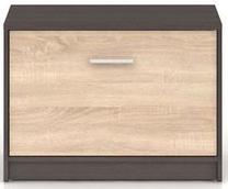 Batų dėžė Nepo Plus SFK1K-WE/DSO, ąžuolo/ruda, 70 cm x 34 cm x 50 cm