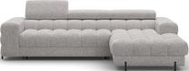 Kampinė sofa - lova Felro Pellerito 20, pilka sp., dešininė, 181 x 285 cm x 93 cm