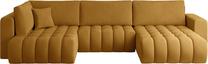 Kampinė sofa Bonito Nube 45, geltona sp., dešininė, 170 x 340 cm x 92 cm