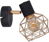 Valgusti seinale Candellux Lighting Acrobat, E14, 1 x 40 W, vask v./must v. / must v., 17 x 17 cm