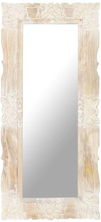 Spogulis VLX Mango Wood Mirror, stiprināms, 50 cm x 110 cm, brūna krās./balta krās.