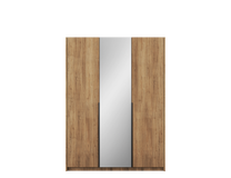 Spinta ADRK Alera III, juoda sp./artisan oak sp., 58 cm x 148 cm x 204 cm, su veidrodžiu