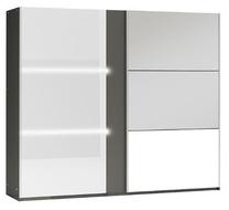 Spinta Stolar Tunis 250, pilka sp., 250 cm x 65 cm x 215 cm, su veidrodžiu