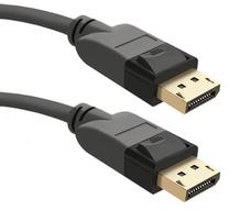 Vads Qoltec Displayport 1.3 male, Displayport 1.3 male, 1.5 m, melna krās.
