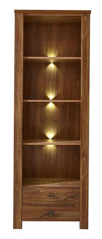 Black Red White Brussel REG2S Bookshelf Stirling Oak