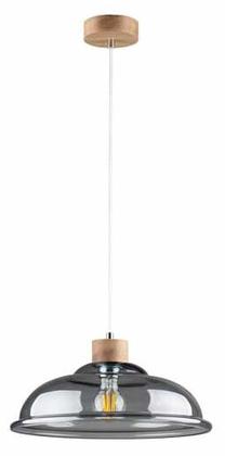 Valgusti rippuv Spot-Light Molde, E27, 1 x 60 W, läbipaistev v./hall v. / tamm v., 34 x 15 cm