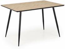 Valgomojo stalas Berto, juoda sp./rusva sp., 120 cm x 80 cm x 77 cm