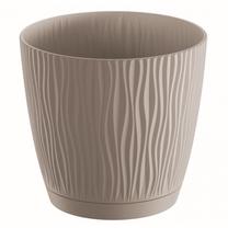 Gėlių vazonas Prosperplast Sandy P DSY170P, plastikinis, Ø 17 cm, ruda sp.