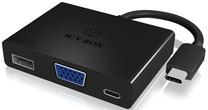 Dokstacija RaidSonic Icy Box IB-DK4032-CPD USB Type-C, melna krās.