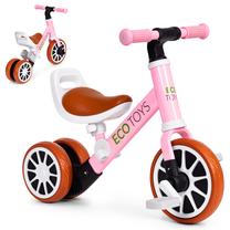 Balansinis dviratis, vaikų EcoToys 2in1, rožinė sp., 7.9"