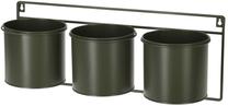Balkona stādītājs Metal Tripple Pot THK-079668, metāls, 46 cm x 18.2 cm, zaļa krās.