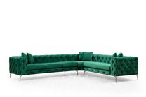 Kampinė sofa Hanah Home Como 569HLN1314, žalia sp., kairinė, 310 x 270 cm x 73 cm