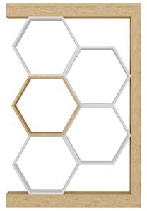 Pastatoma lentyna Kalune Design Artemis 322RTC1116, ąžuolo sp./balta sp., 140 cm x 90 cm x 24.6 cm