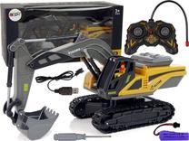 Радиоуправляемый экскаватор Lean Toys Engineering Vehicle Series, желтый цв./серый цв.