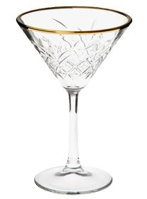 Stikliukų komplektas Pasabahce Timeless Gold, stiklas, 0.230 l, 6 vnt.