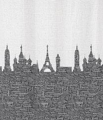 Dušas aizkars Spirella Urban, balta krās./melna krās., 200 cm x 180 cm