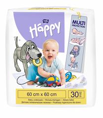 Одноразовый пеленальный коврик Happy Multi protection, 60 см x 60 см, 30 шт.