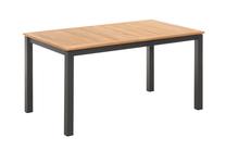 Lauko stalas 4Living, ruda sp./juoda sp., 156 - 214 cm x 88.5 cm x 74 cm