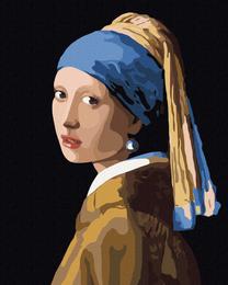 Tapymas pagal skaičius Ideyka Girl With A Pearl Earring, įvairių spalvų, 40 x 50 cm