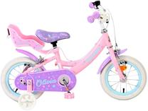 Vaikiškas dviratukas su papildomais ratukais, vaikų Volare Olivia FW R9R, rožinė sp., 12"
