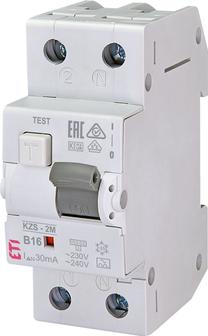 Реле утечки тока ETI KZS-2M, 2P, 16 а, 230 В, 30 мА