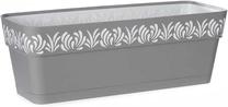 Gėlių lovelis Stefanplast Gaia 88801, plastikinis, 50 cm x 18 cm, pilka sp.