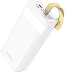 Prekė su pažeista pakuote. Nešiojamas įkroviklis (Power bank) Borofone, 30000 mAh, balta sp.