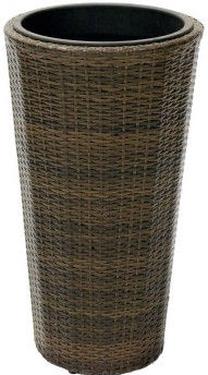 Puķu pods Home4you, plastmasa, Ø 38 cm, brūna krās.