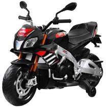 Vaikiškas elektrinis motociklas Aprilia Tuono V4, juoda sp.
