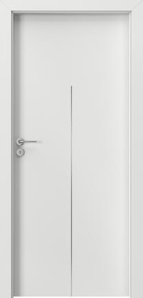 Vidaus durų varčia Domoletti H1 Porta line H1, dešininės, balta sp., 203 x 84.4 x 4 cm