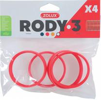 Savienotājs grauzēju būrim Zolux Rody 3 Connection Rings, 6 cm, sarkana krās.