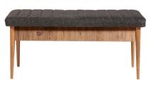 Prieškambario suoliukas Kalune Design Vina 1053-1, antracito sp./pušies sp, 110 cm x 40 cm x 51 cm