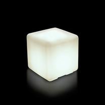 Õue tumba Cubo Bo Luce A/64, valge v., 43 cm x 43 cm x 43 cm