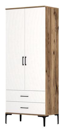 Spinta Kalune Design Kumsal T, balta sp./riešuto sp., 201.4 cm x 80 cm x 47.5 cm