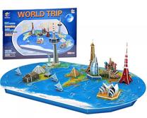 3D пазл Magic Puzzle World Trip, 65.4 см x 40.6 см, 136 шт., многоцветный