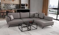 Kampinė sofa Larde Softis 29, pilka sp., dešininė, 191 x 276 cm x 90 cm
